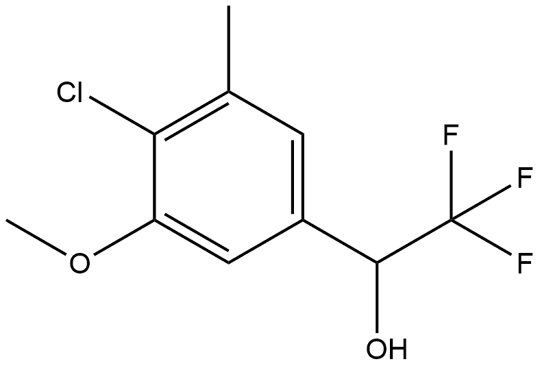 1-(4-Chloro-3-methoxy-5-methylphenyl)-2,2,2-trifluoroethanol Structure