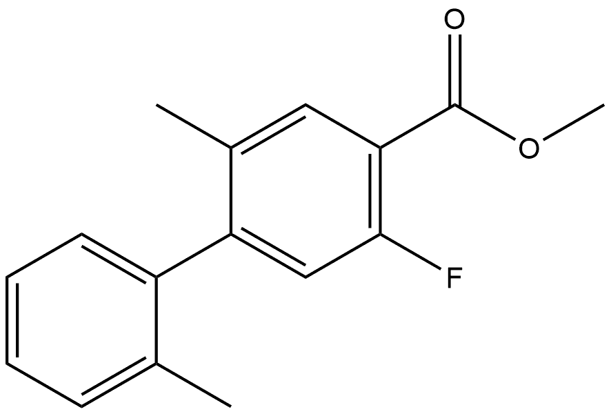 Methyl 5-fluoro-2,2'-dimethyl-[1,1'-biphenyl]-4-carboxylate Structure