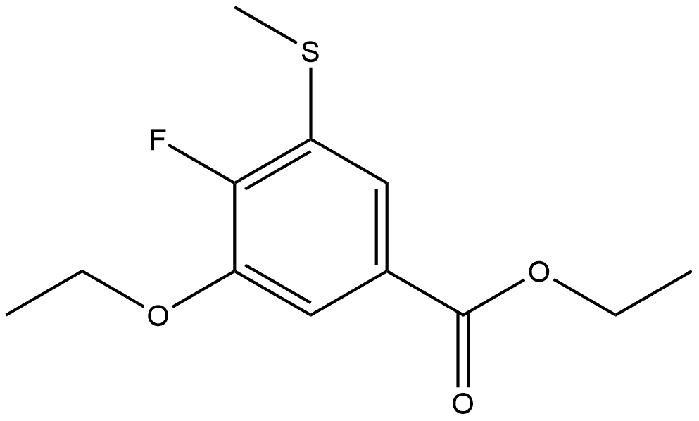 Ethyl 3-ethoxy-4-fluoro-5-(methylthio)benzoate Structure