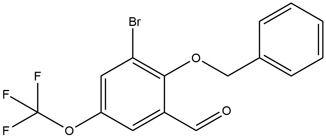 2-(benzyloxy)-3-bromo-5-(trifluoromethoxy)benzaldehyde Structure