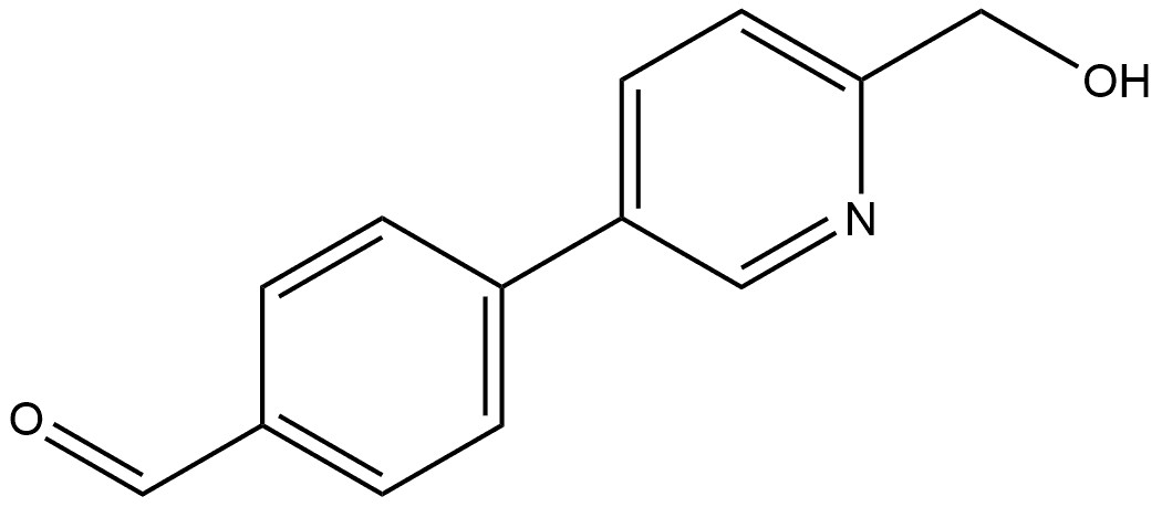 4-(6-(hydroxymethyl)pyridin-3-yl)benzaldehyde Structure