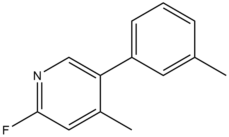 2-fluoro-4-methyl-5-(m-tolyl)pyridine Structure