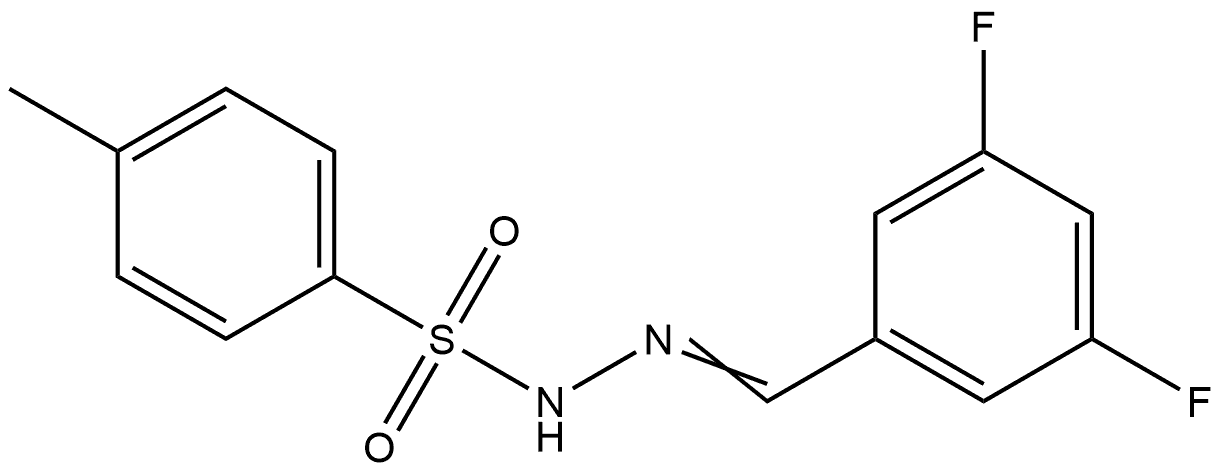 N'-(3,5-difluorobenzylidene)-4-methylbenzenesulfonohydrazide Structure