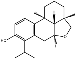 1H-Phenanthro10,1-bcfuran-8-ol, 2,3,3a,4,5a,6,10b,10c-octahydro-3a,10b-dimethyl-7-(1-methylethyl)-, (3aR,5aS,10bS,10cR)- 구조식 이미지