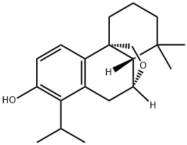 2H-10,4a-(Epoxymethano)phenanthren-7-ol, 1,3,4,9,10,10a-hexahydro-1,1-dimethyl-8-(1-methylethyl)-, (4aR,10R,10aS)- 구조식 이미지