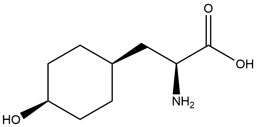 Cyclohexanepropanoic acid, α-amino-4-hydroxy-, cis-(αS)- Structure