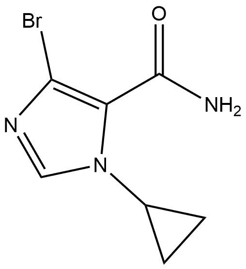4-Bromo-1-cyclopropyl-1H-imidazole-5-carboxamide 구조식 이미지