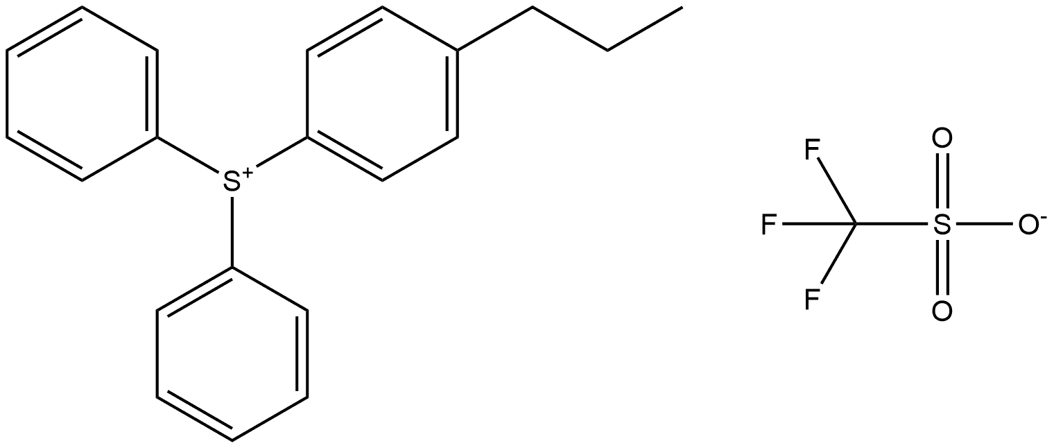 Sulfonium, diphenyl(4-propylphenyl)-, 1,1,1-trifluoromethanesulfonate Structure