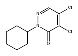 3(2H)-Pyridazinone, 4,5-dichloro-2-cyclohexyl- Structure