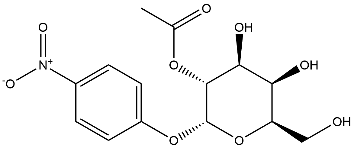 α-D-Galactopyranoside, 4-nitrophenyl, 2-acetate 구조식 이미지