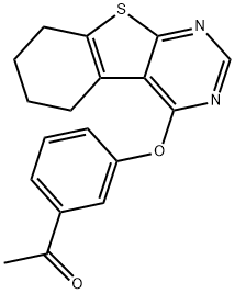 3'-[(5,6,7,8-Tetrahydro[1]benzothieno[2,3-d]pyrimidine-4-yl)oxy]acetophenone Structure