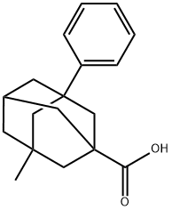 Tricyclo[3.3.1.13,7]decane-1-carboxylic acid, 3-methyl-5-phenyl- Structure