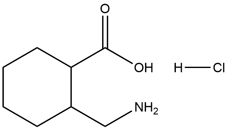 Cyclohexanecarboxylic acid, 2-(aminomethyl)-, hydrochloride (1:1) Structure