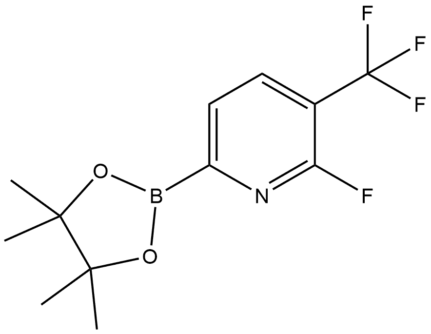 2-Fluoro-6-(4,4,5,5-tetramethyl-[1,3,2]dioxaborolan-2-yl)-3-trifluoromethyl-pyridine Structure