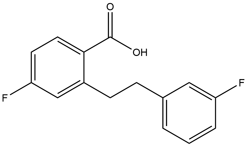 4-Fluoro-2-[2-(3-fluoro-phenyl)-ethyl]-benzoic acid Structure