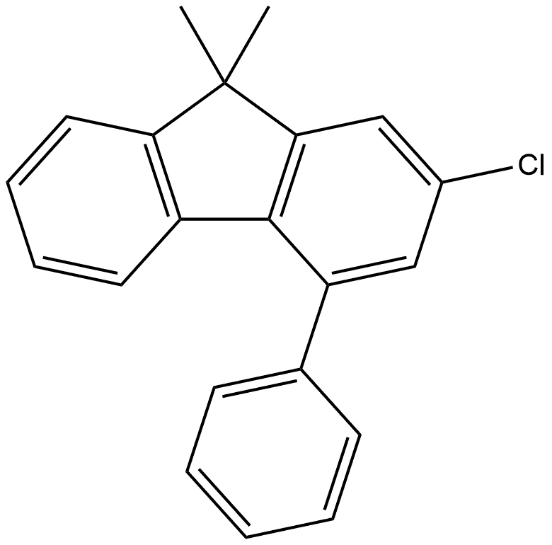 9H-Fluorene, 2-chloro-9,9-dimethyl-4-phenyl- 구조식 이미지