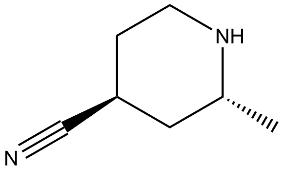 (2R,4S)-2-Methylpiperidine-4-carbonitrile 구조식 이미지