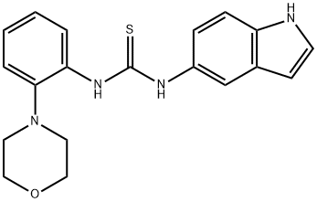 N-(1H-indol-5-yl)-N''-(2-morpholinophenyl)thiourea Structure