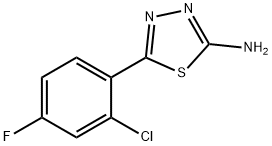 5-(2-chloro-4-fluorophenyl)-1,3,4-thiadiazol-2-amine 구조식 이미지