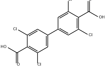 [1,1'-Biphenyl]-4,4'-dicarboxylic acid, 3,3',5,5'-tetrachloro- 구조식 이미지