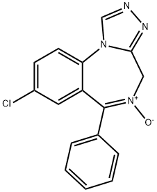 4H-[1,2,4]Triazolo[4,3-a][1,4]benzodiazepine, 8-chloro-6-phenyl-, 5-oxide Structure