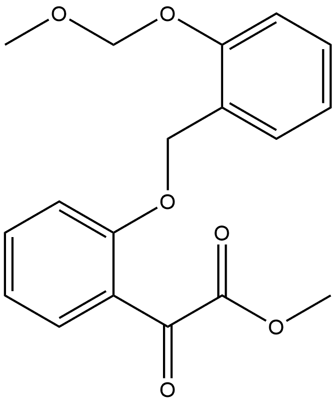 Benzeneacetic acid, 2-[[2-(methoxymethoxy)phenyl]methoxy]-α-oxo-, methyl ester Structure