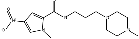 1H-Pyrrole-2-carboxamide, 1-methyl-N-[3-(4-methyl-1-piperazinyl)propyl]-4-nitro- Structure