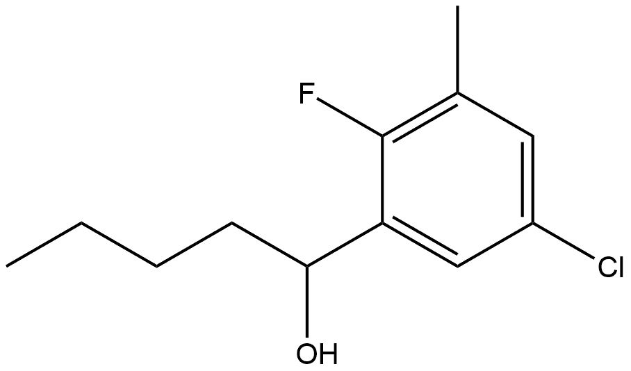 1-(5-chloro-2-fluoro-3-methylphenyl)pentan-1-ol Structure