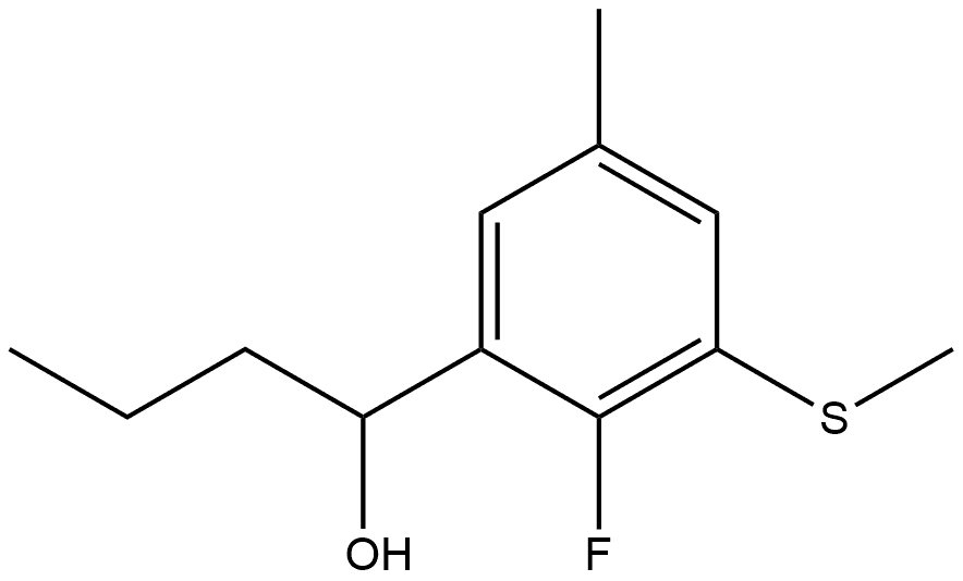 1-(2-fluoro-5-methyl-3-(methylthio)phenyl)butan-1-ol Structure