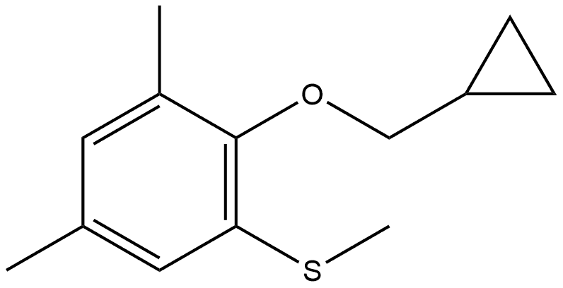 (2-(cyclopropylmethoxy)-3,5-dimethylphenyl)(methyl)sulfane Structure