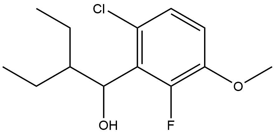 1-(6-chloro-2-fluoro-3-methoxyphenyl)-2-ethylbutan-1-ol Structure