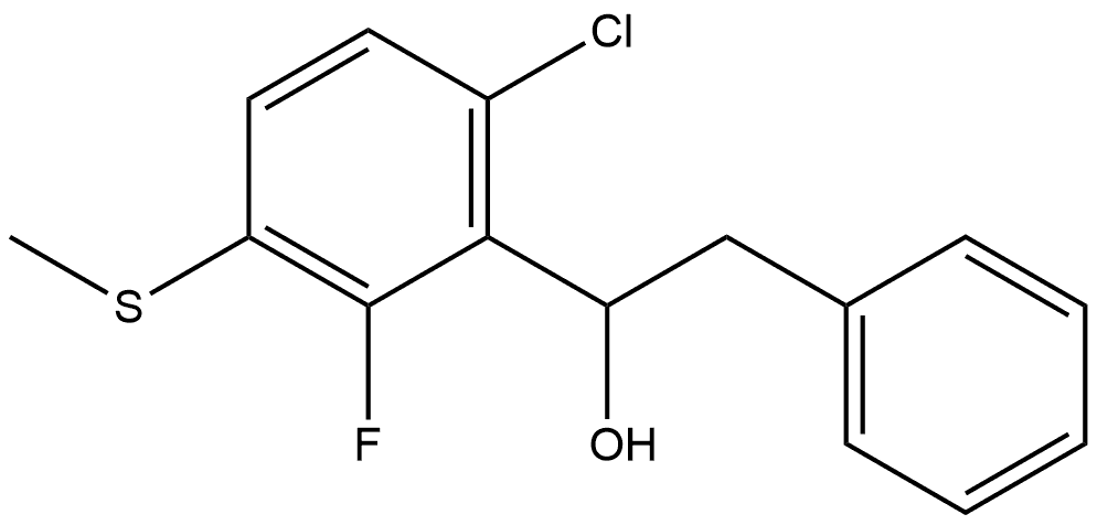 1-(6-chloro-2-fluoro-3-(methylthio)phenyl)-2-phenylethanol Structure