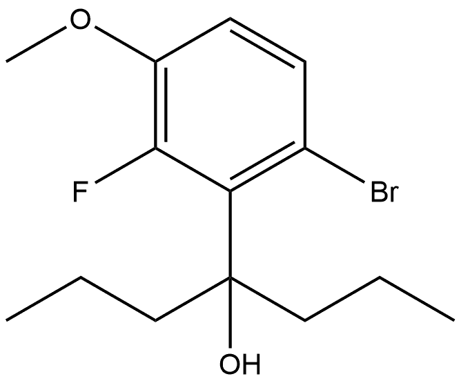 4-(6-bromo-2-fluoro-3-methoxyphenyl)heptan-4-ol Structure