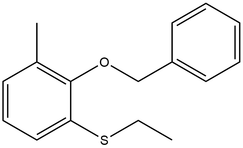 (2-(benzyloxy)-3-methylphenyl)(ethyl)sulfane Structure