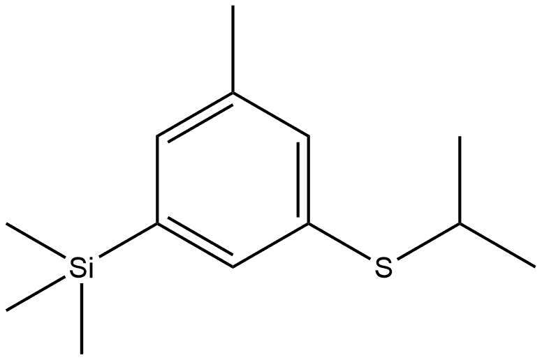 (3-(isopropylthio)-5-methylphenyl)trimethylsilane Structure