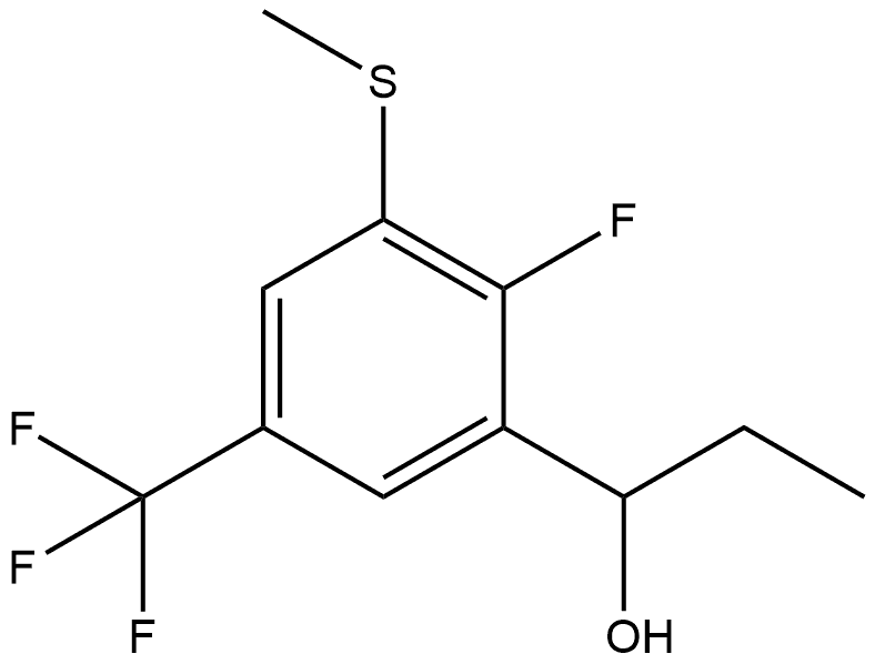 1-(2-fluoro-3-(methylthio)-5-(trifluoromethyl)phenyl)propan-1-ol Structure