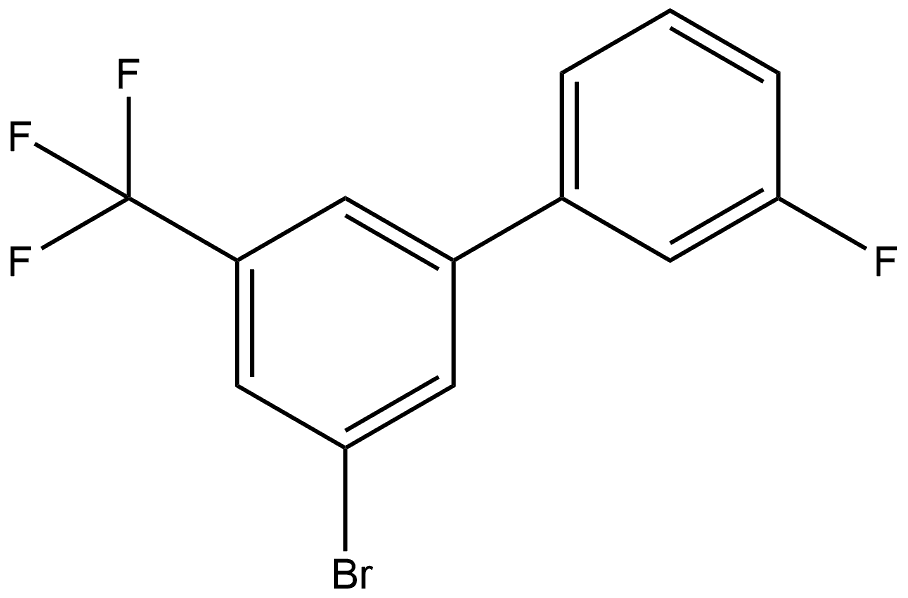 3-bromo-3'-fluoro-5-(trifluoromethyl)-1,1'-biphenyl 구조식 이미지