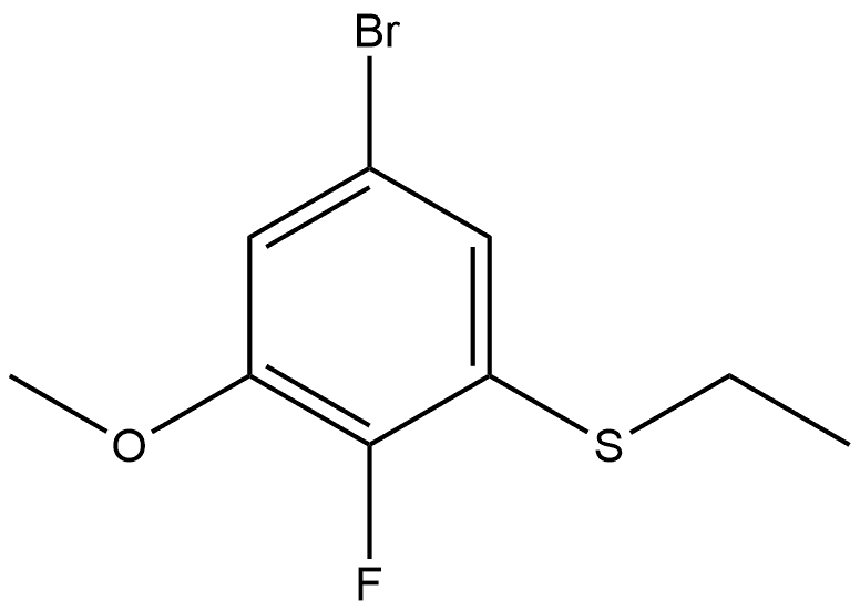 (5-bromo-2-fluoro-3-methoxyphenyl)(ethyl)sulfane 구조식 이미지