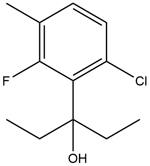 3-(6-chloro-2-fluoro-3-methylphenyl)pentan-3-ol Structure