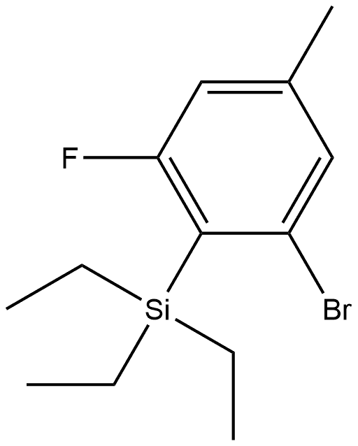 (2-bromo-6-fluoro-4-methylphenyl)triethylsilane Structure