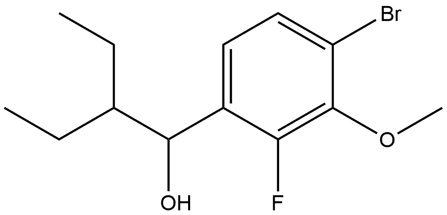 1-(4-bromo-2-fluoro-3-methoxyphenyl)-2-ethylbutan-1-ol Structure