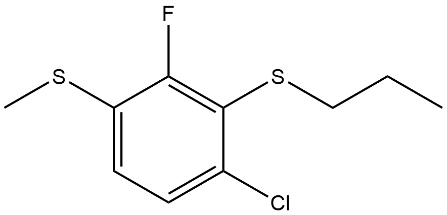 (6-chloro-2-fluoro-3-(methylthio)phenyl)(propyl)sulfane Structure