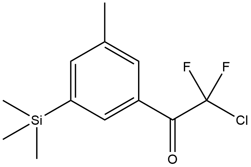 2-chloro-2,2-difluoro-1-(3-methyl-5-(trimethylsilyl)phenyl)ethanone Structure