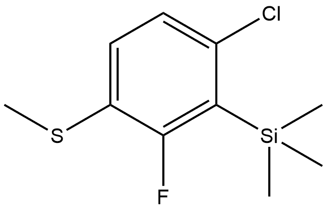 (6-chloro-2-fluoro-3-(methylthio)phenyl)trimethylsilane Structure