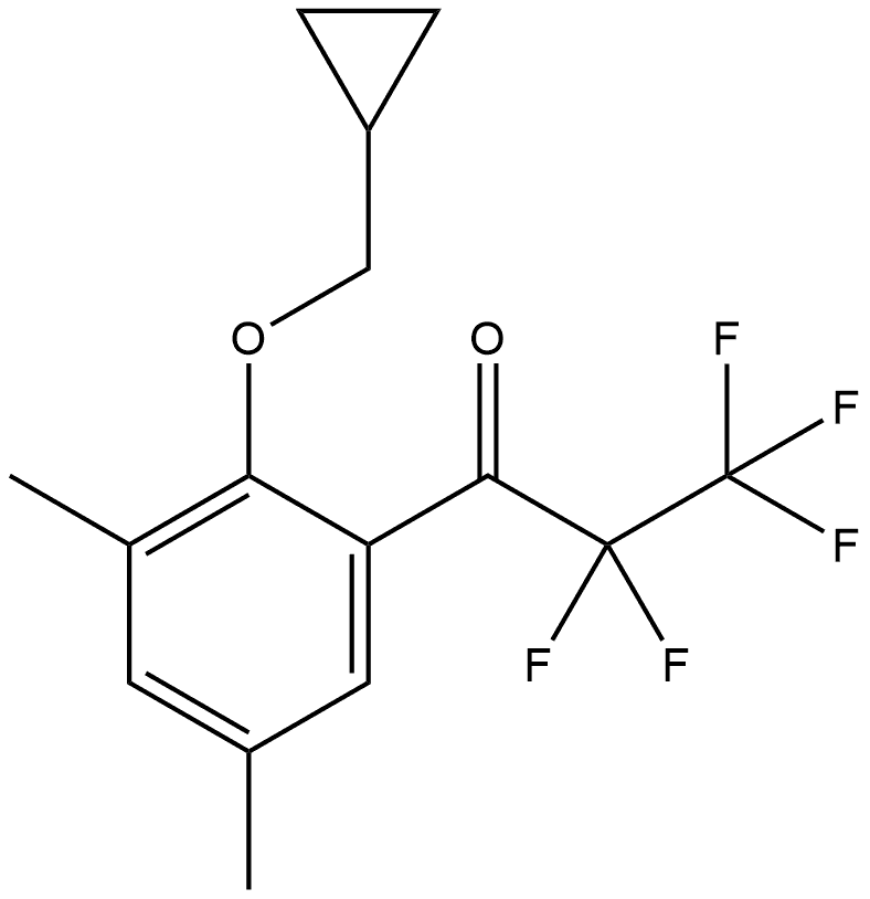 1-(2-(cyclopropylmethoxy)-3,5-dimethylphenyl)-2,2,3,3,3-pentafluoropropan-1-one Structure