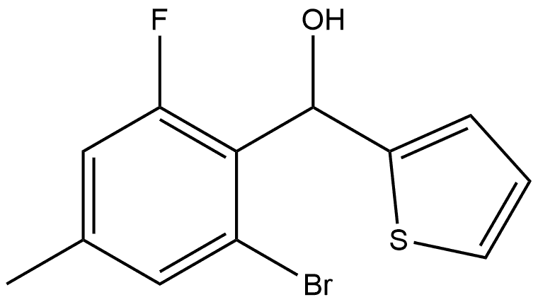 (2-bromo-6-fluoro-4-methylphenyl)(thiophen-2-yl)methanol Structure