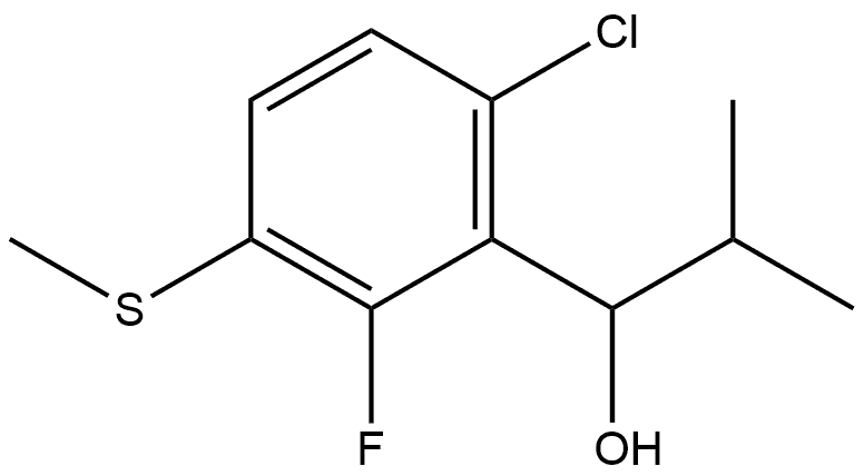 1-(6-chloro-2-fluoro-3-(methylthio)phenyl)-2-methylpropan-1-ol Structure