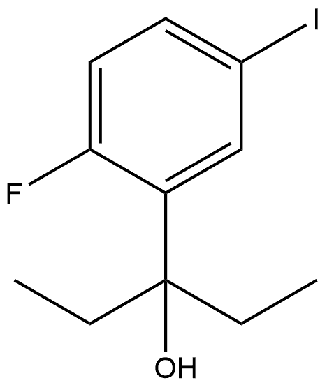 3-(2-fluoro-5-iodophenyl)pentan-3-ol Structure