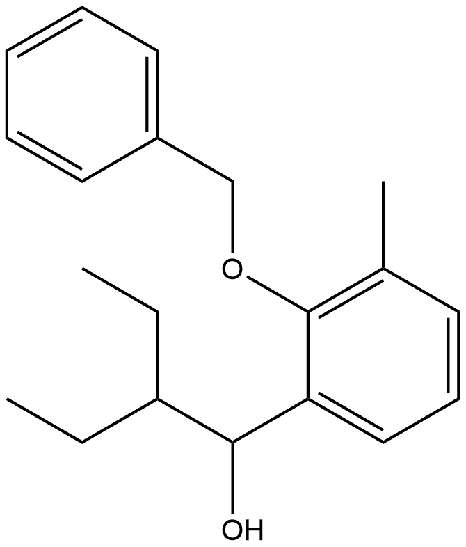 1-(2-(benzyloxy)-3-methylphenyl)-2-ethylbutan-1-ol Structure