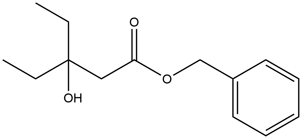 benzyl 3-ethyl-3-hydroxypentanoate Structure